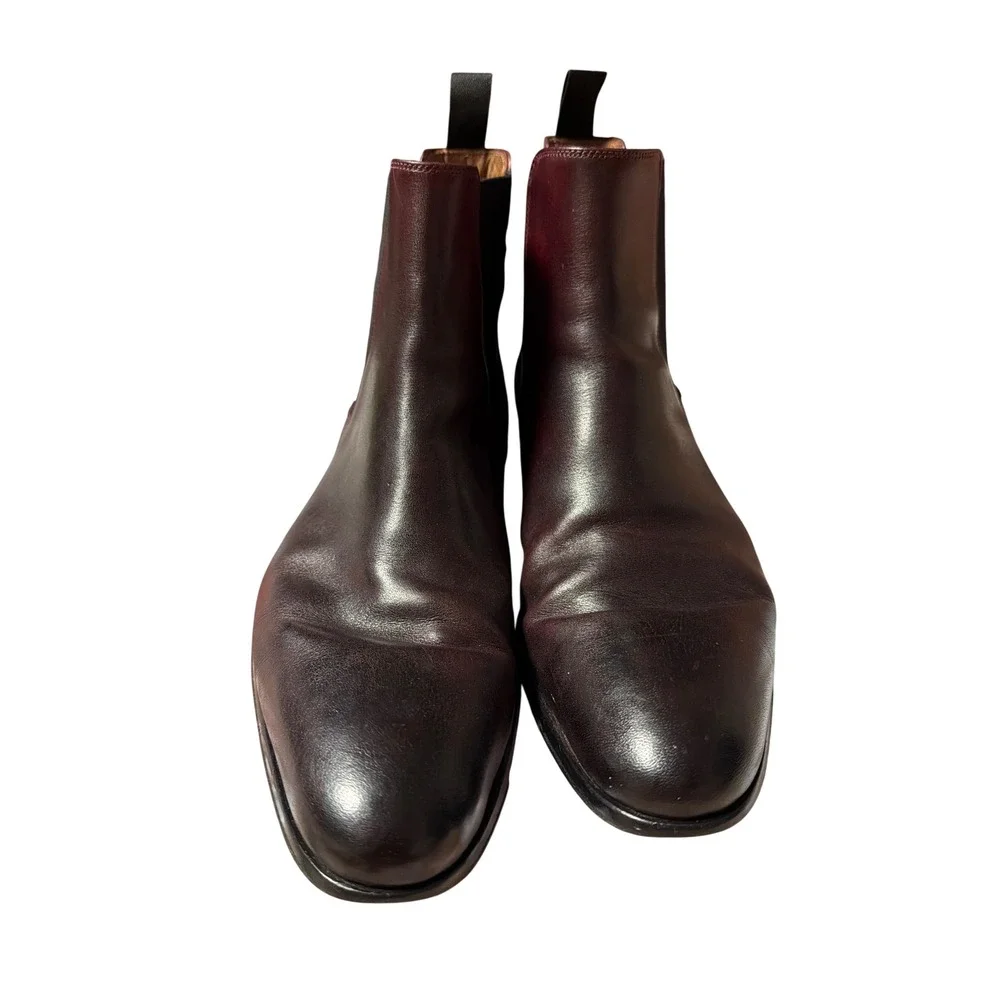 Thomas Bird Eastwood Chelsea Boots Oxblood Leather Made in Italy Sz 44 Classic
